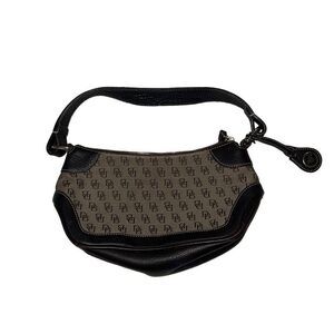 Dooney & Bourke Monogram Signature Small Shoulder Bag Brown Y2K READ